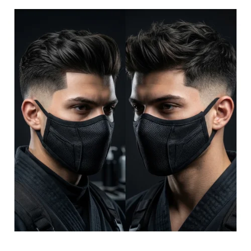 Modern low taper fade ninja haircut for men with textured hair on top and clean tapered sides
