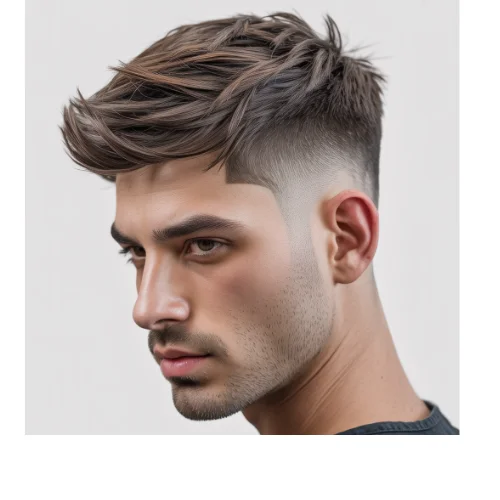 Stylish low taper fade Textured top hairstyle for men with taper fade and thick natural texture on top