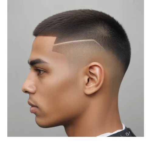 Professional Low Taper Fade Buzz Cut with sharp barber line for men