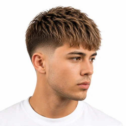 Low Taper Fade Straight Hair For Hispanic featuring straight hair with a clean low taper fade styled for a modern and sharp appearance.