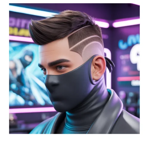 Ninja Fortnite low taper fade hairstyle with clean sides and modern textured top inspired by Fortnite