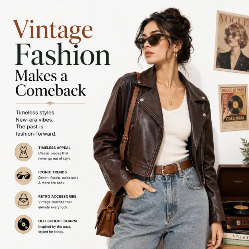 Vintage-inspired fashion featuring classic clothing styles with a modern twist for everyday wear