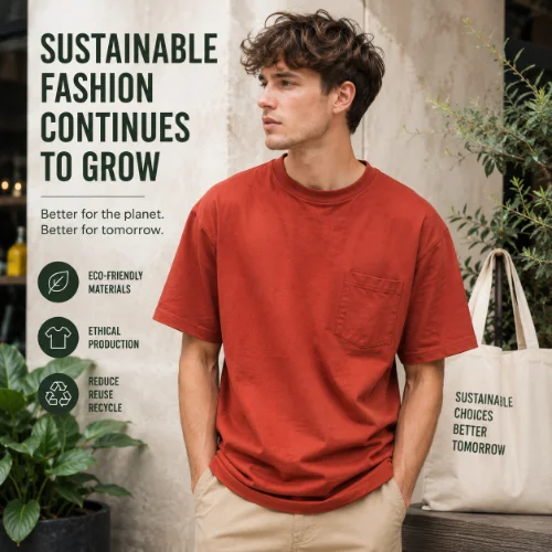 Sustainable men's fashion featuring eco-friendly clothing made from natural and recycled materials