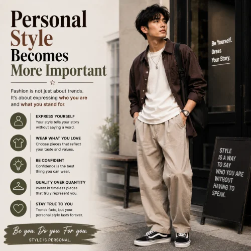 Men's personal style showcasing unique clothing choices that reflect confidence and individuality